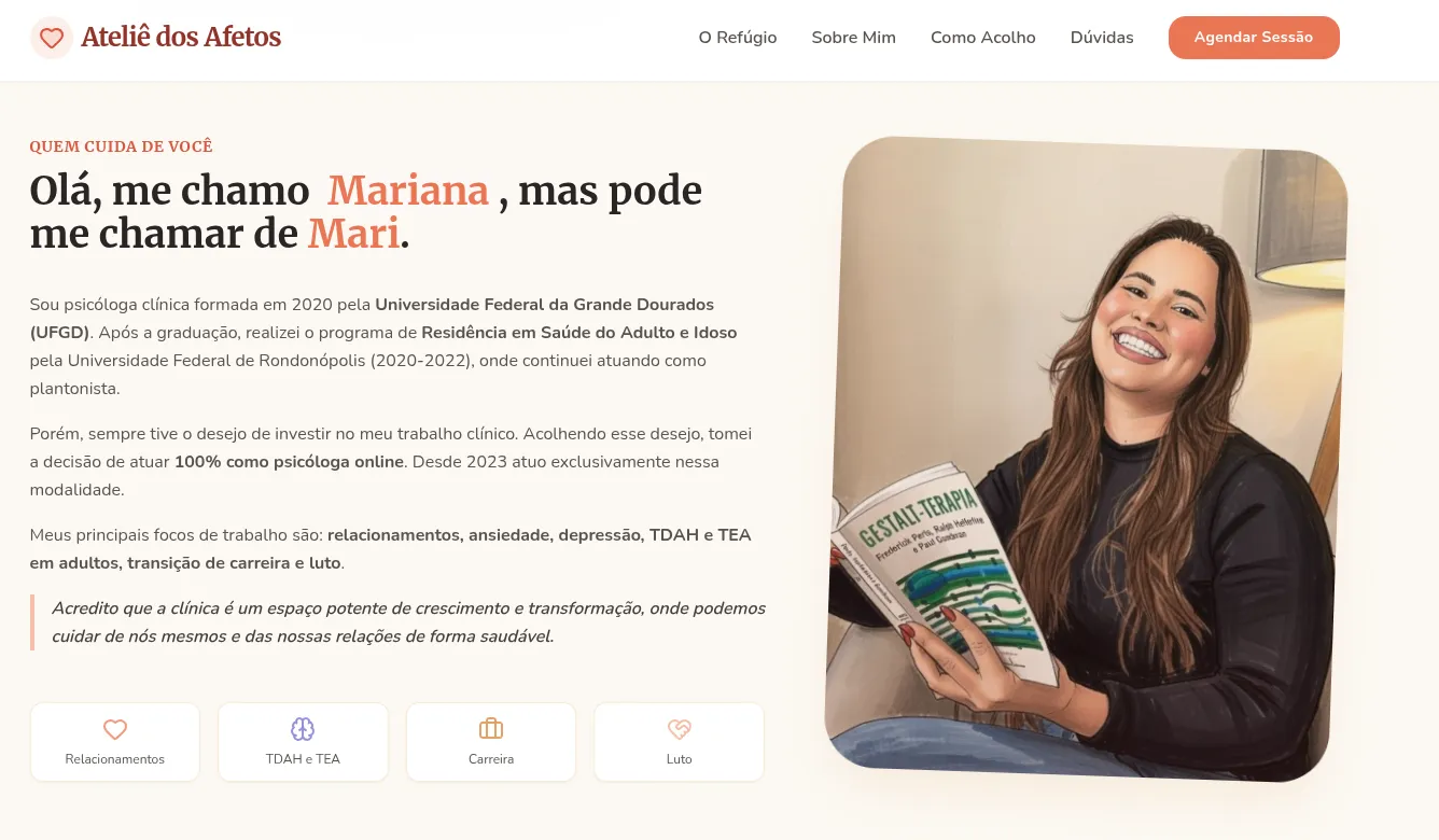 Ateliê dos Afetos, tela 2 de 4